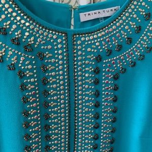 Never Been Worn Trina Turk Turquoise Shift Dress